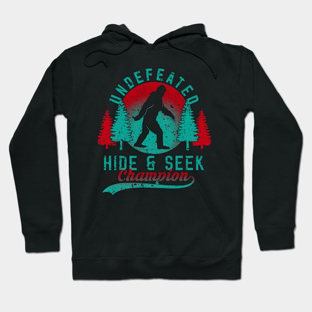 Hide and Seek World Champion Retro Vintage Bigfoot Hoodie by CreativeShirt